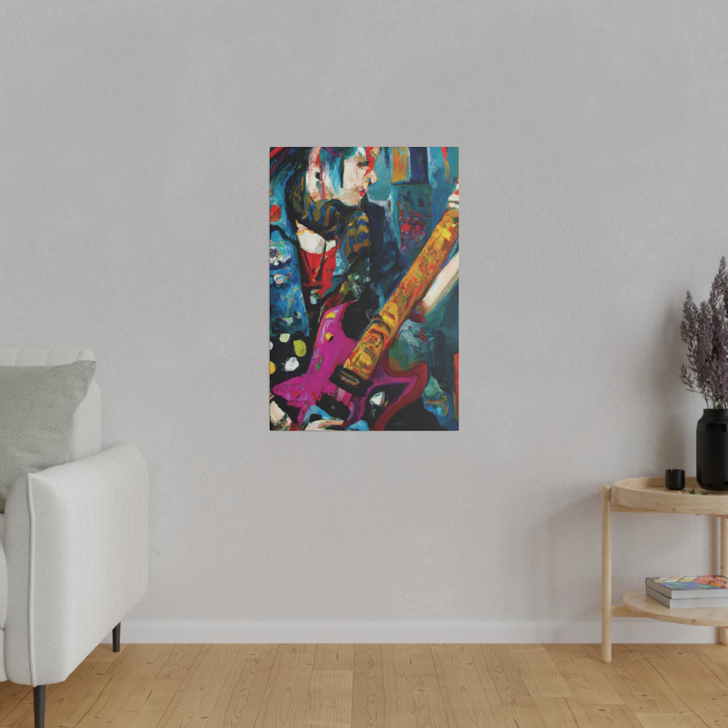 7272P - Rockstar Oil Painting Style Print | Poster | Home Decor | Wall Art | Music Art | Canvas