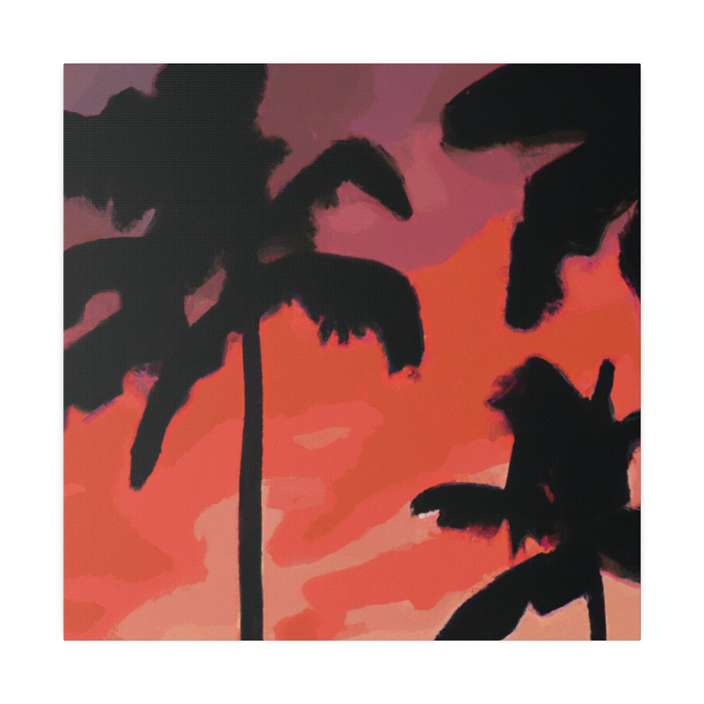 9324K - Miami Beach Sunset Painting Print | Miami | Beach | Sunset | Poster | Home Decor | Wall Art | Canvas