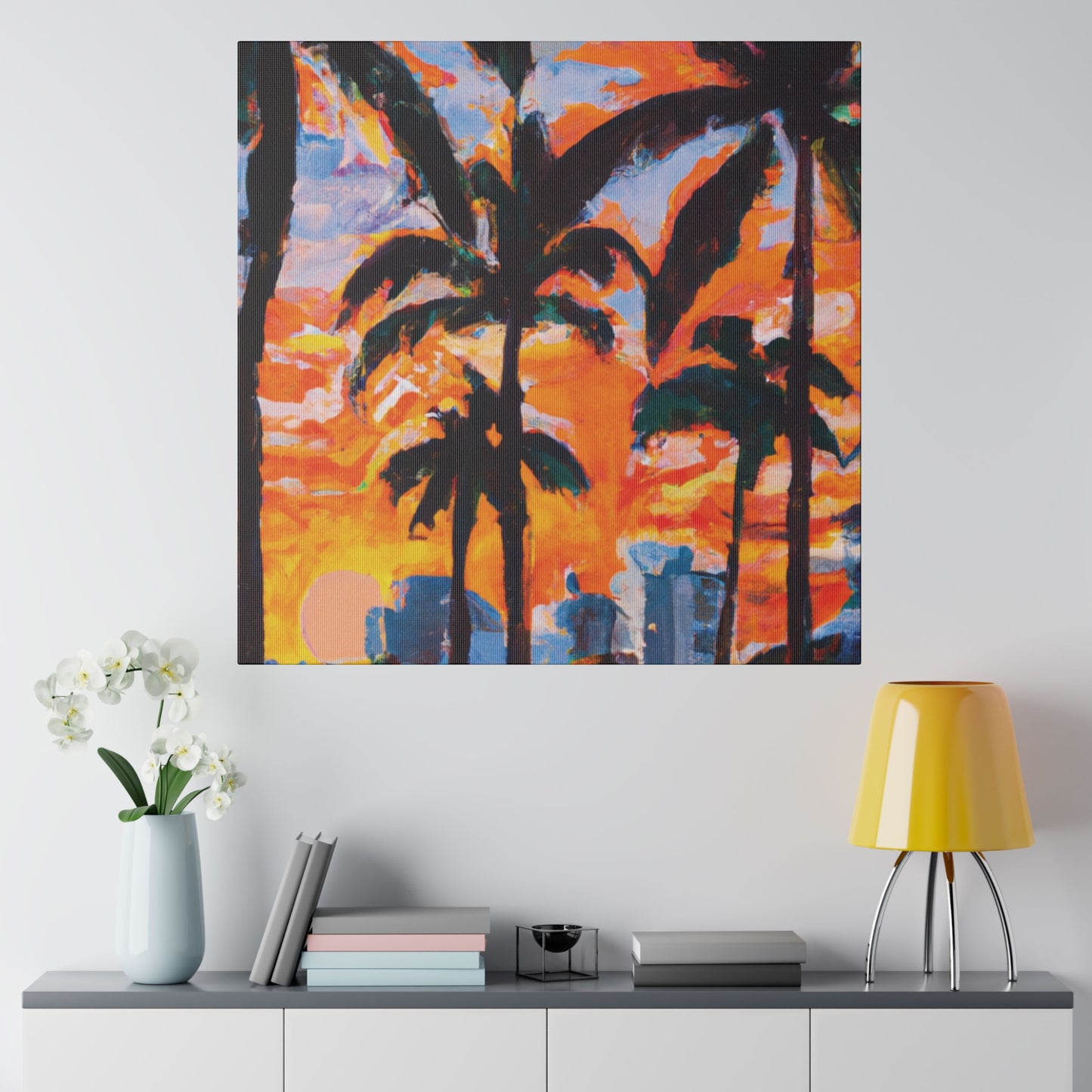 8957Q - Miami Beach Sunset Painting Print | Miami | Beach | Sunset | Poster | Home Decor | Wall Art | Canvas