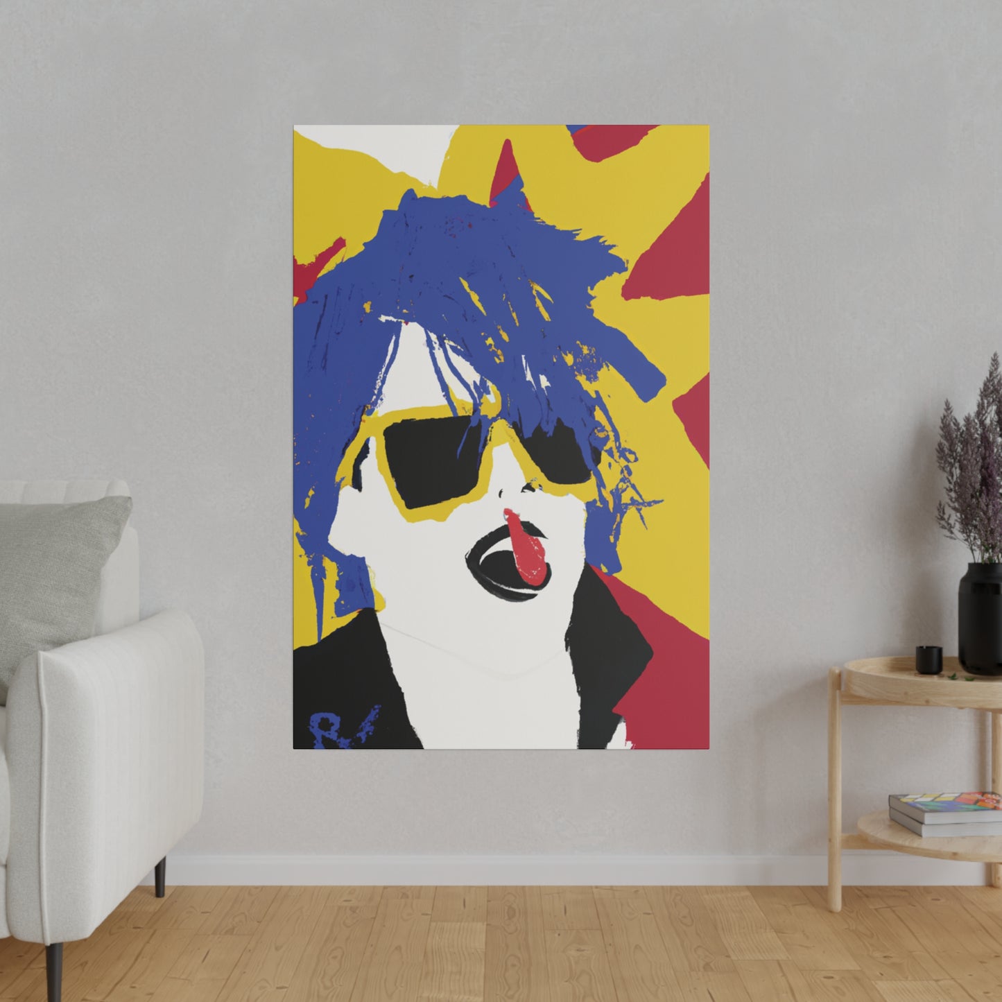 3157P - Rockstar Painting Print | Face | Abstract | Poster | Home Decor | Wall Art | Music Art | Canvas