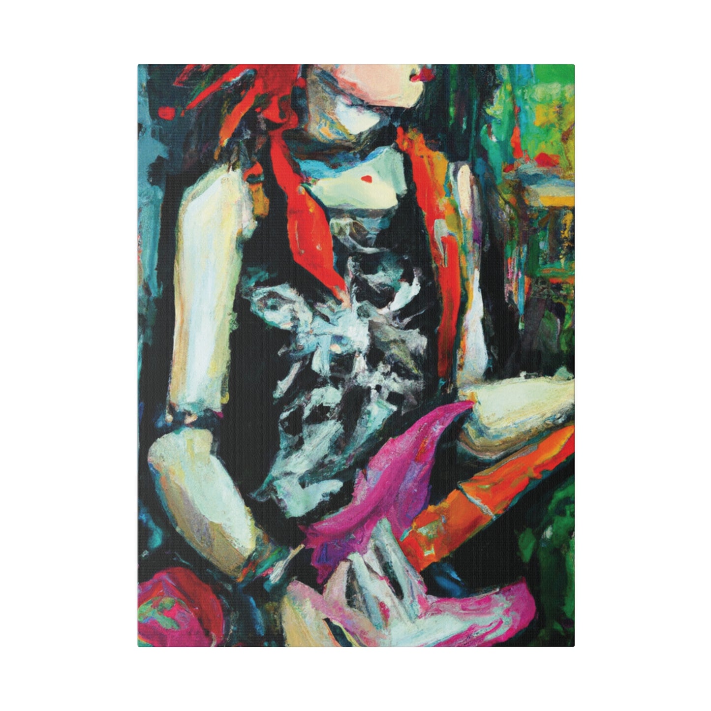 7134X - Rockstar Oil Painting Style Print | Poster | Home Decor | Wall Art | Music Art | Canvas