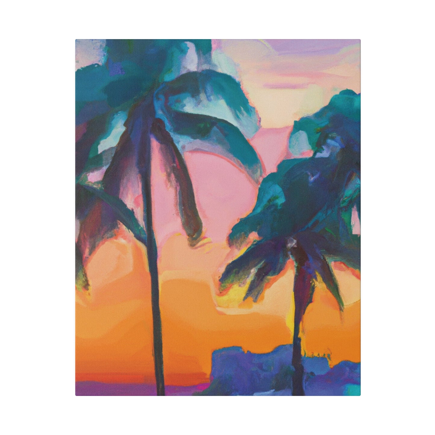 6494M - Miami Beach Sunset Painting Print | Miami | Beach | Sunset | Poster | Home Decor | Wall Art | Canvas