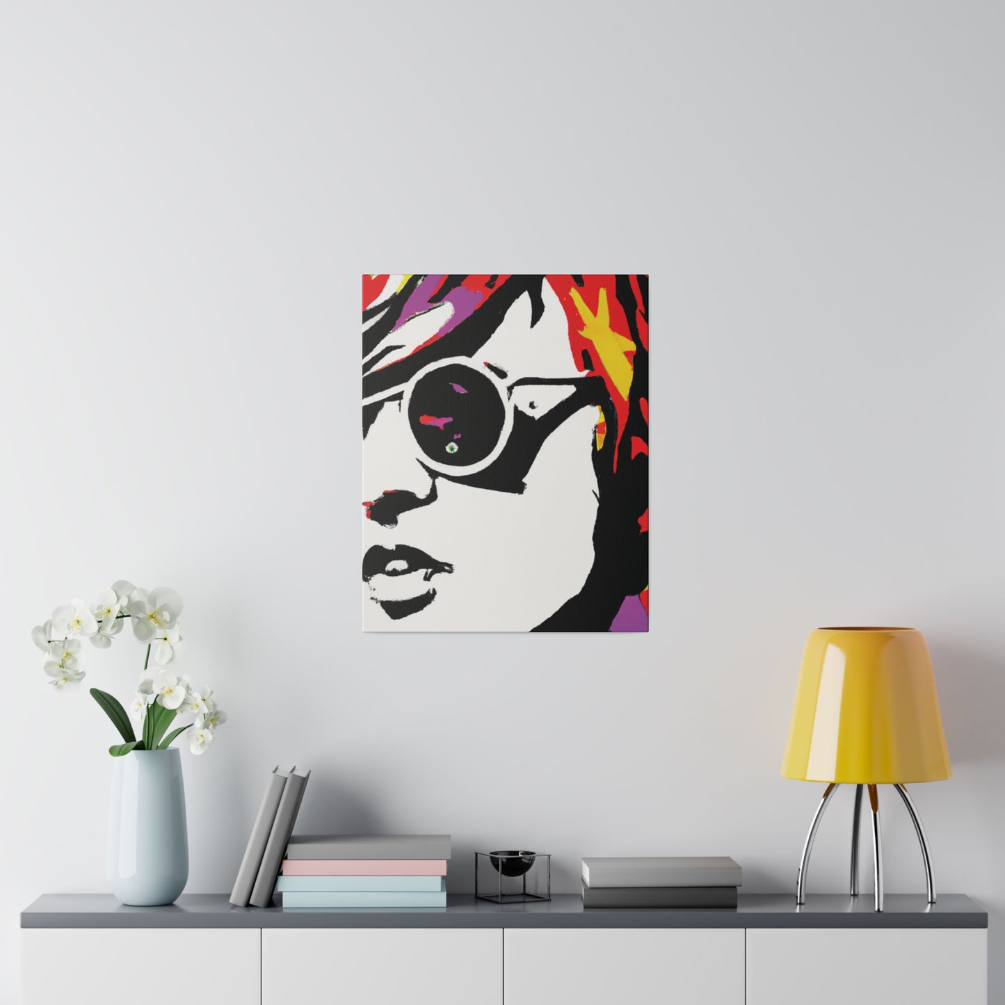 199N - Rockstar Painting Print | Face | Abstract | Poster | Home Decor | Wall Art | Music Art | Canvas