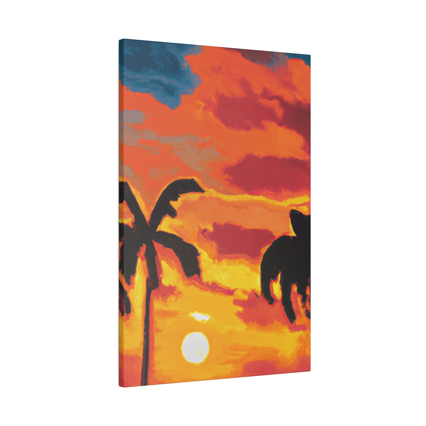 497L - Miami Beach Sunset Painting Print | Miami | Beach | Sunset | Poster | Home Decor | Wall Art | Canvas