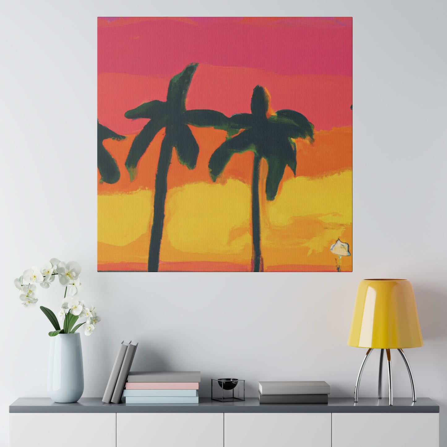 9642Q - Miami Beach Sunset Painting Print | Miami | Beach | Sunset | Poster | Home Decor | Wall Art | Canvas