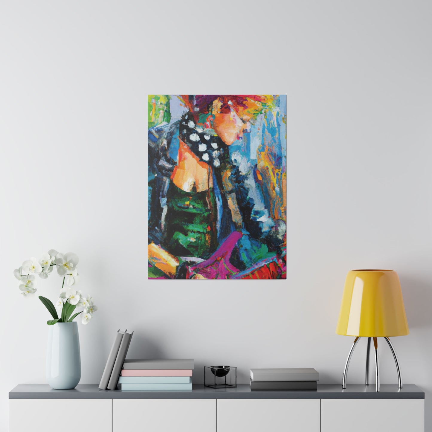 8032E - Rockstar Oil Painting Style Print | Poster | Home Decor | Wall Art | Music Art | Canvas