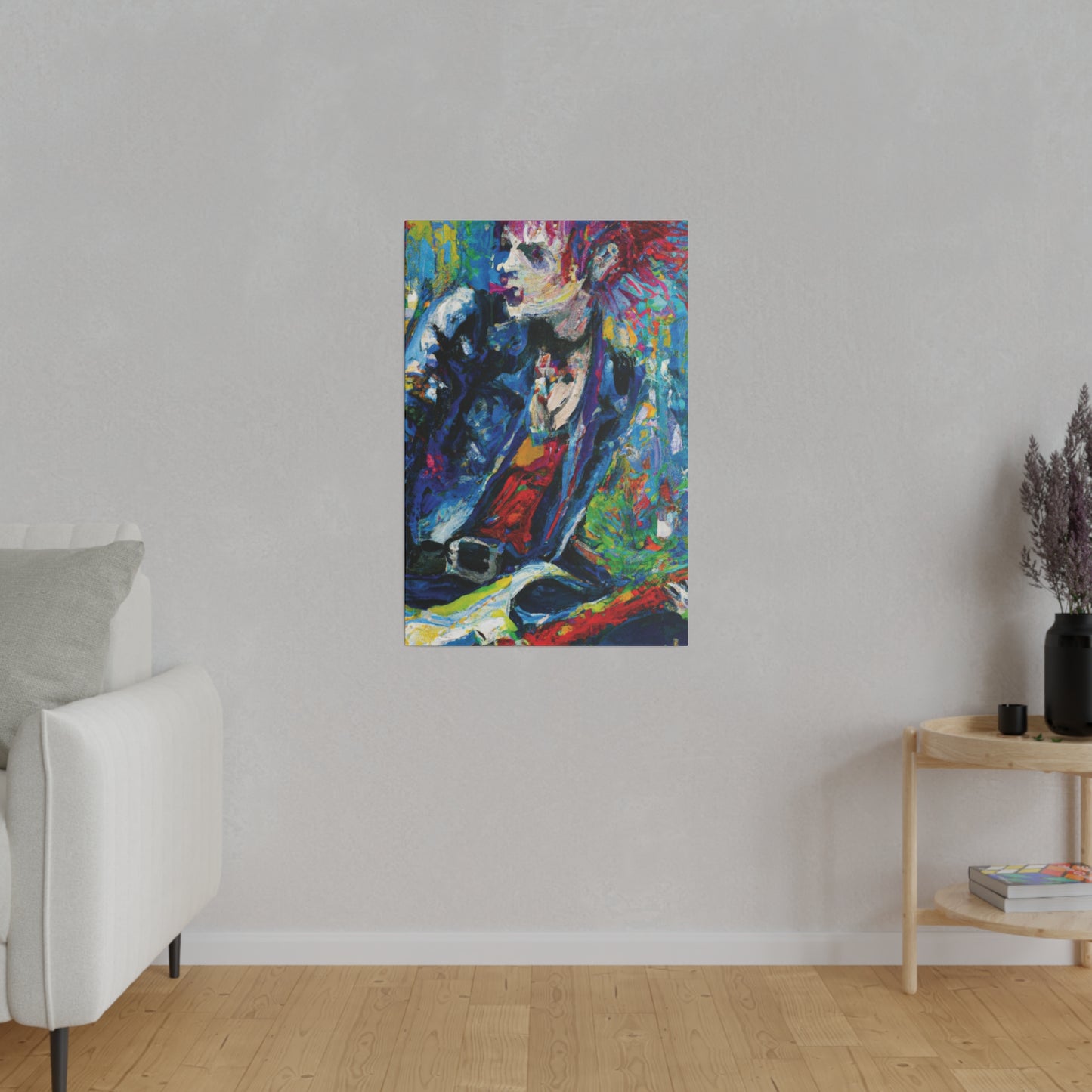 4672G - Rockstar Oil Painting Style Print | Poster | Home Decor | Wall Art | Music Art | Canvas