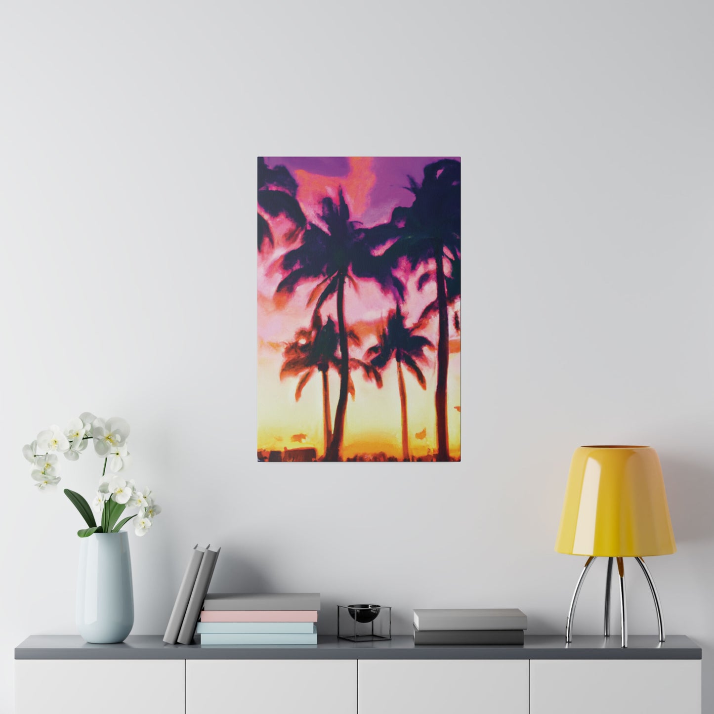 7266A - Miami Beach Sunset Painting Print | Miami | Beach | Sunset | Poster | Home Decor | Wall Art | Canvas