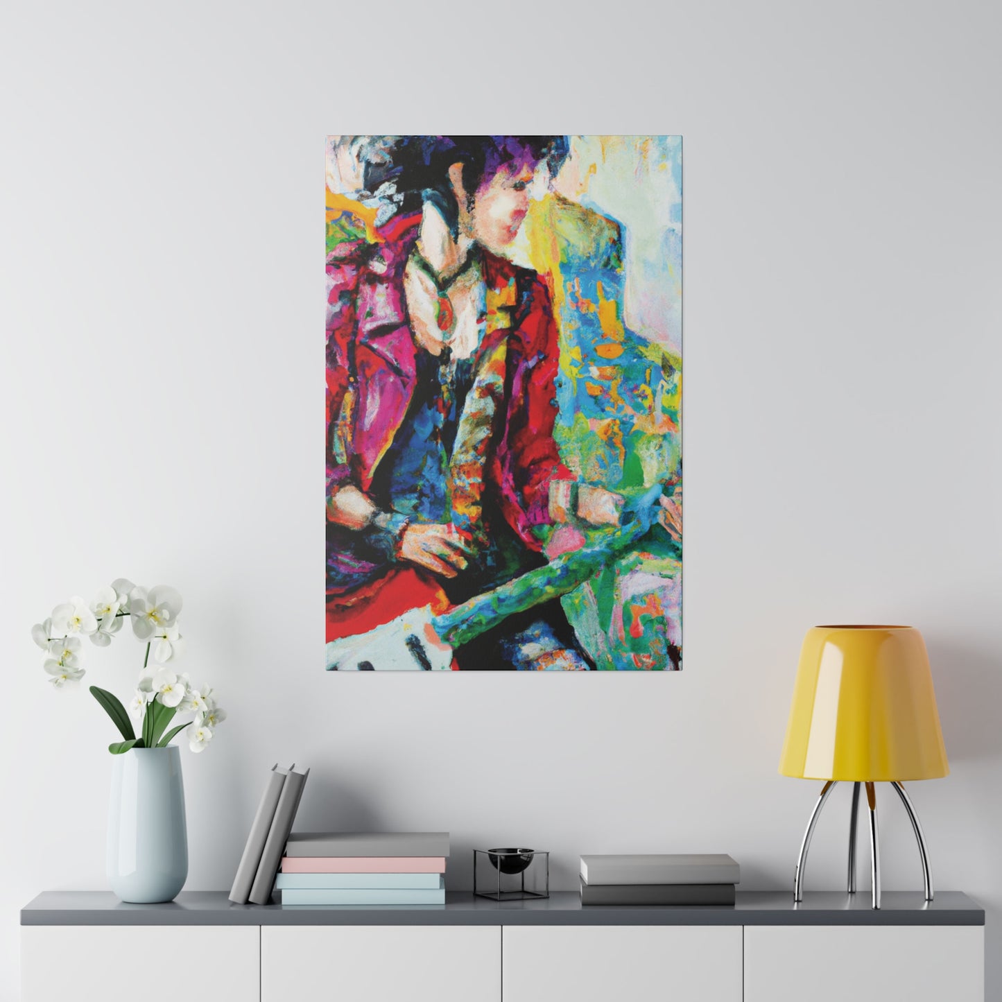 7234K - Rockstar Oil Painting Style Print | Poster | Home Decor | Wall Art | Music Art | Canvas