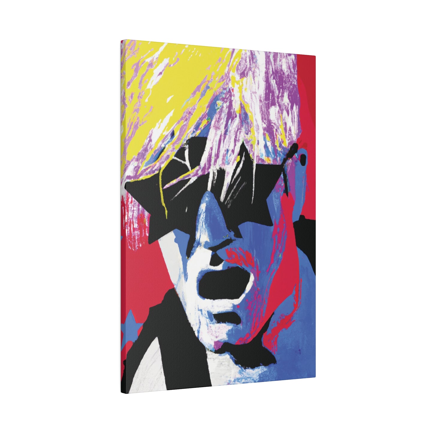 4837X - Rockstar Painting Print | Face | Abstract | Poster | Home Decor | Wall Art | Music Art | Canvas