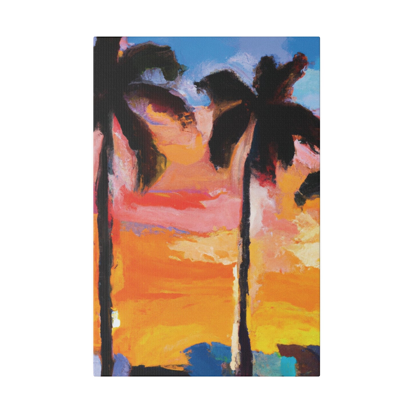 3236E - Miami Beach Sunset Painting Print | Miami | Beach | Sunset | Poster | Home Decor | Wall Art | Canvas