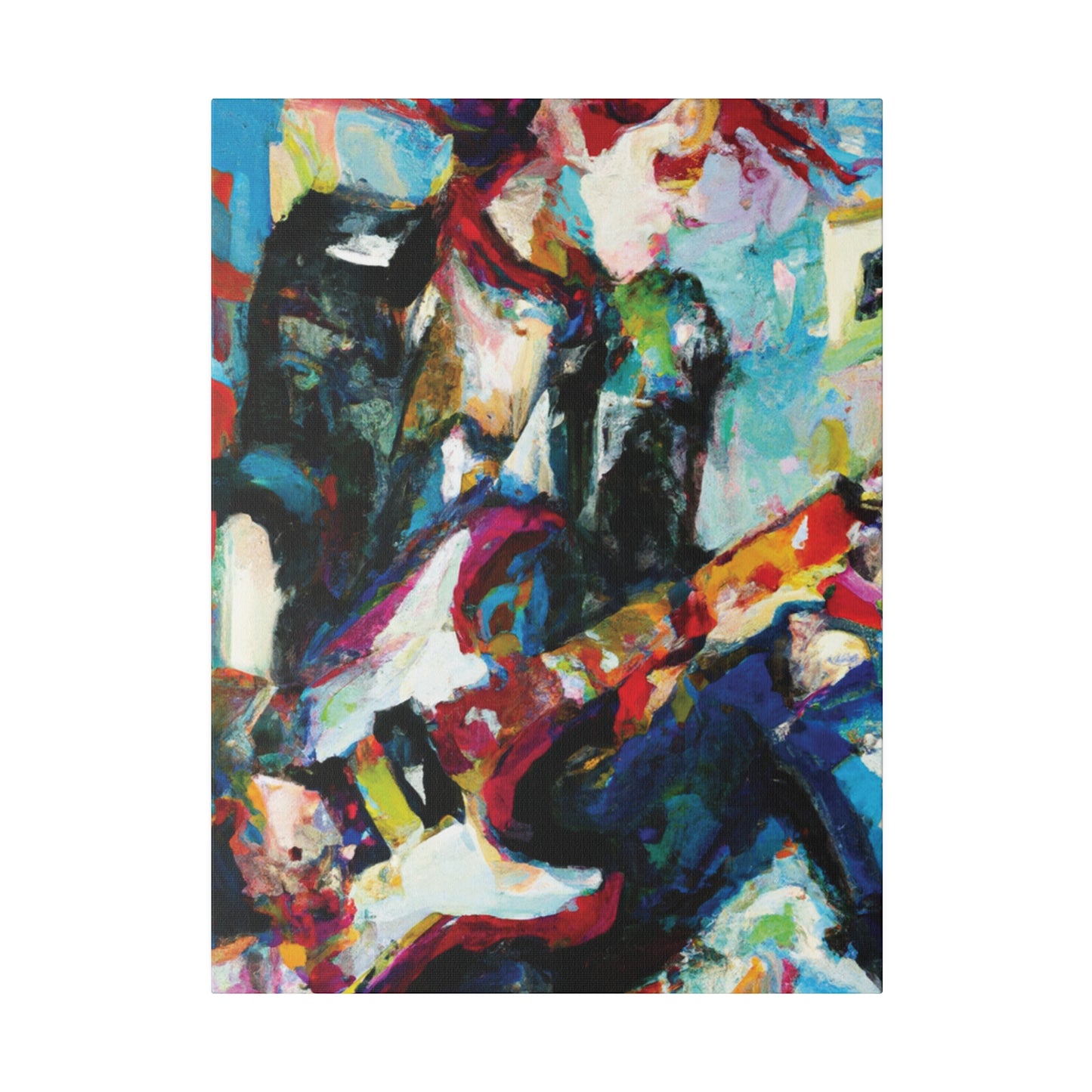 3767O - Rockstar Oil Painting Style Print | Poster | Home Decor | Wall Art | Music Art | Canvas