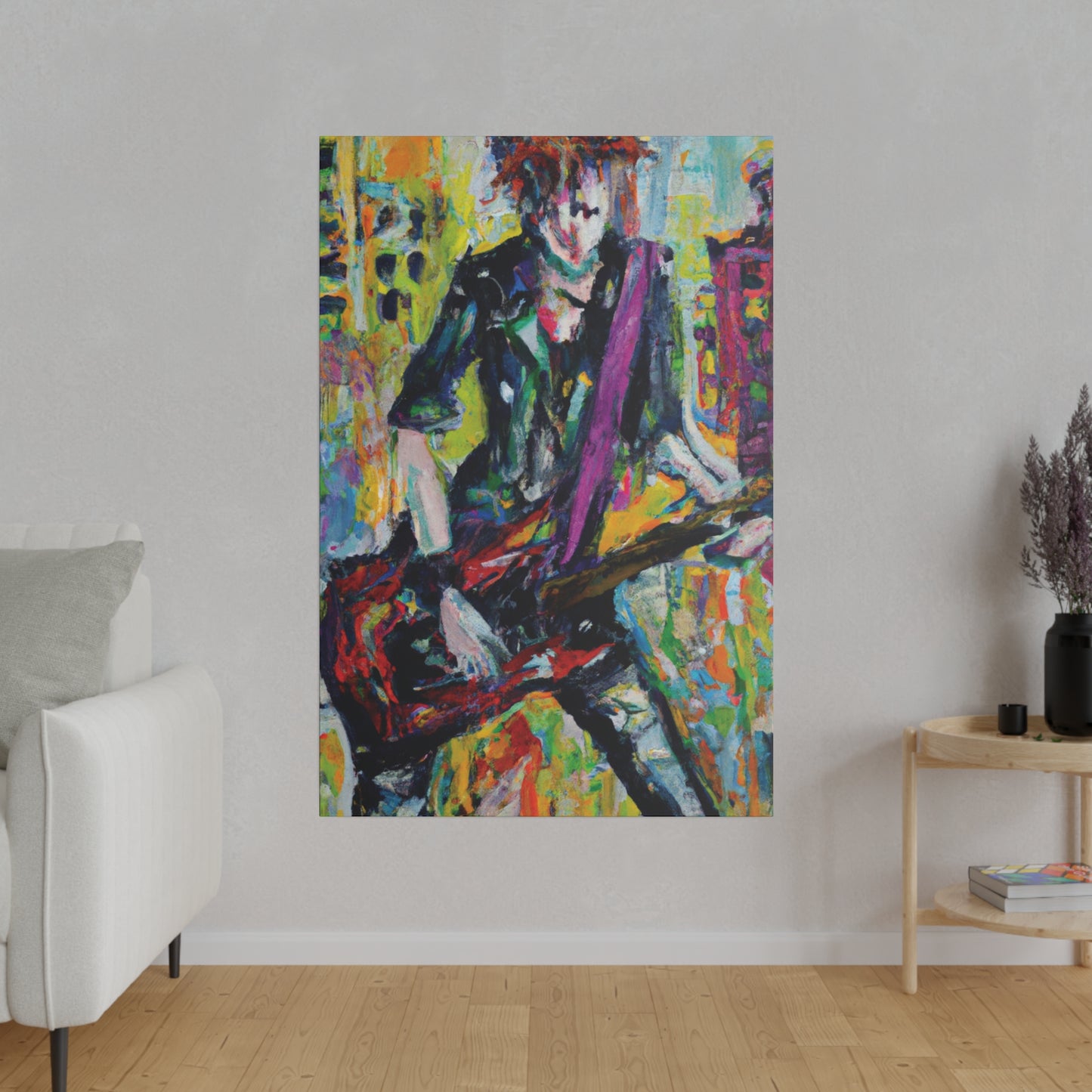5521G - Rockstar Oil Painting Style Print | Poster | Home Decor | Wall Art | Music Art | Canvas