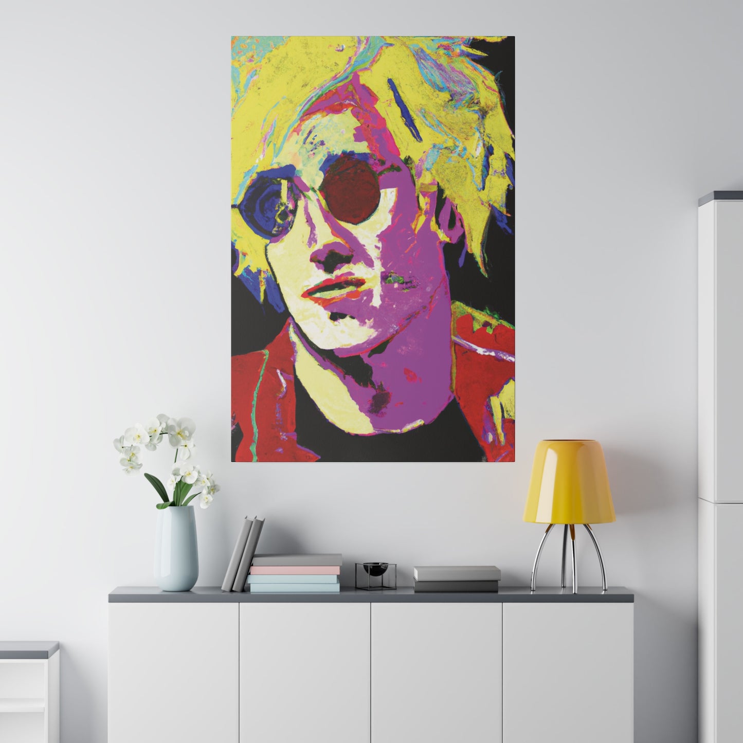 9642H - Rockstar Painting Print | Face | Abstract | Poster | Home Decor | Wall Art | Music Art | Canvas