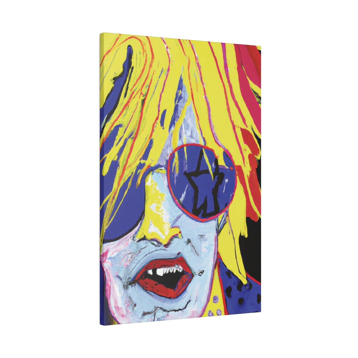 8742G - Rockstar Painting Print | Face | Abstract | Poster | Home Decor | Wall Art | Music Art | Canvas