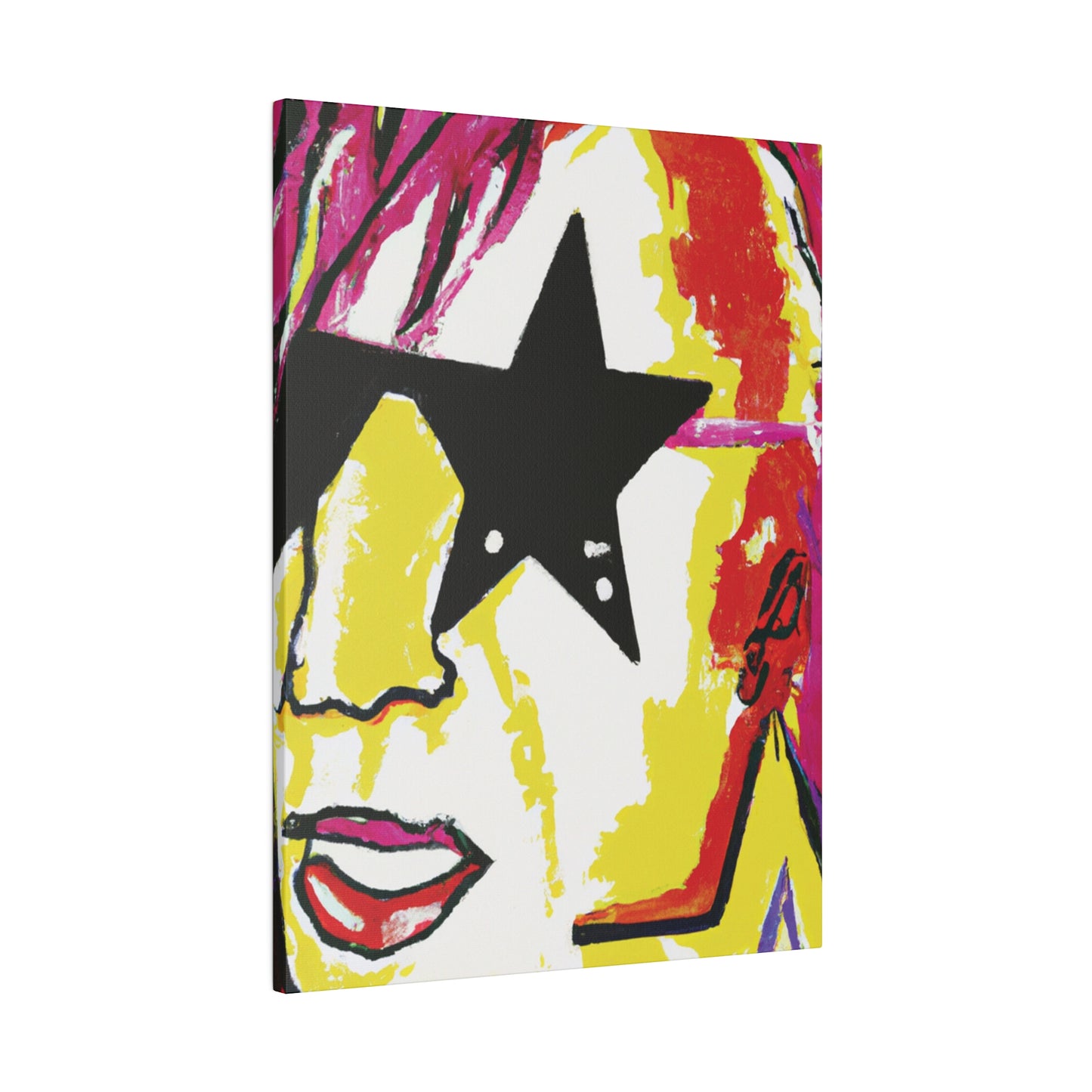 5698R - Rockstar Painting Print | Face | Abstract | Poster | Home Decor | Wall Art | Music Art | Canvas