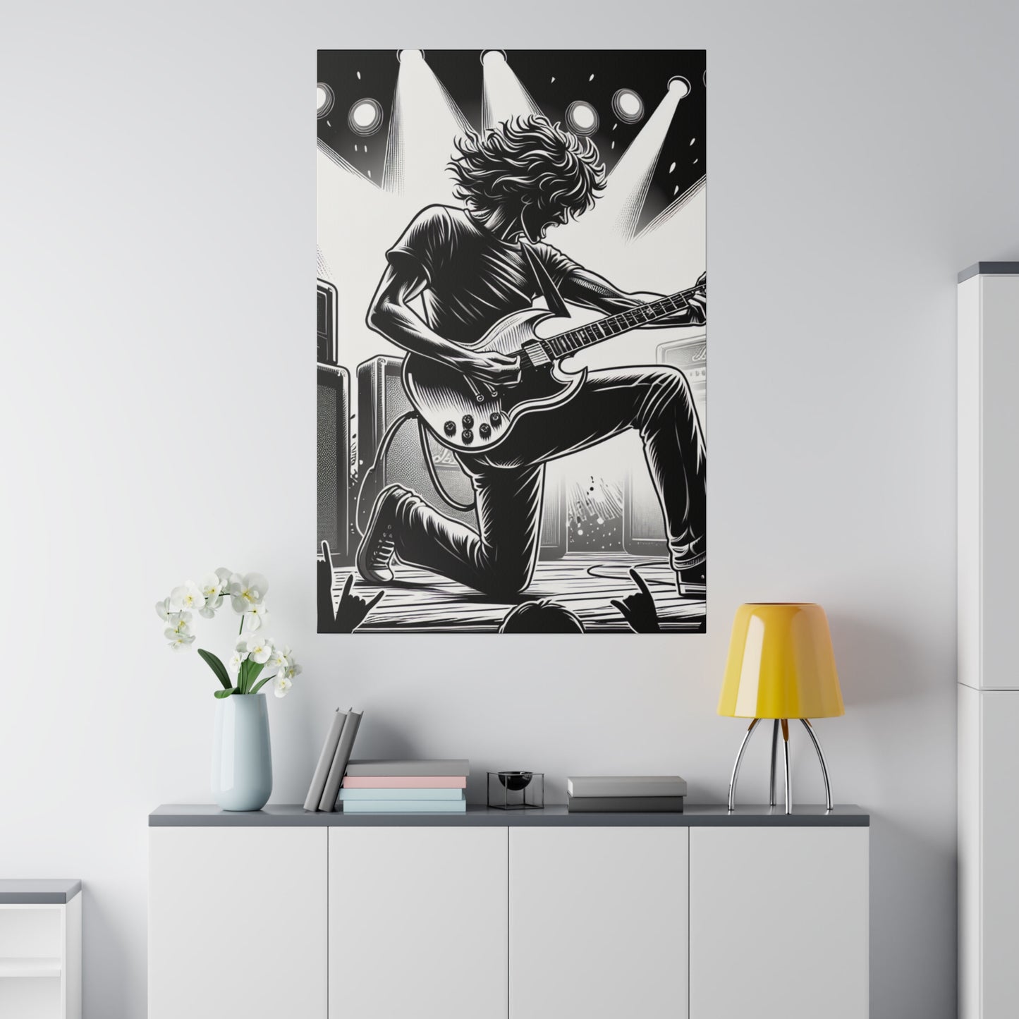 7295Q - music art work, rockstar gifts, musician gift ideas, guitar art work, guitar artwork, guitar wall art canvas, playing guitar, decor