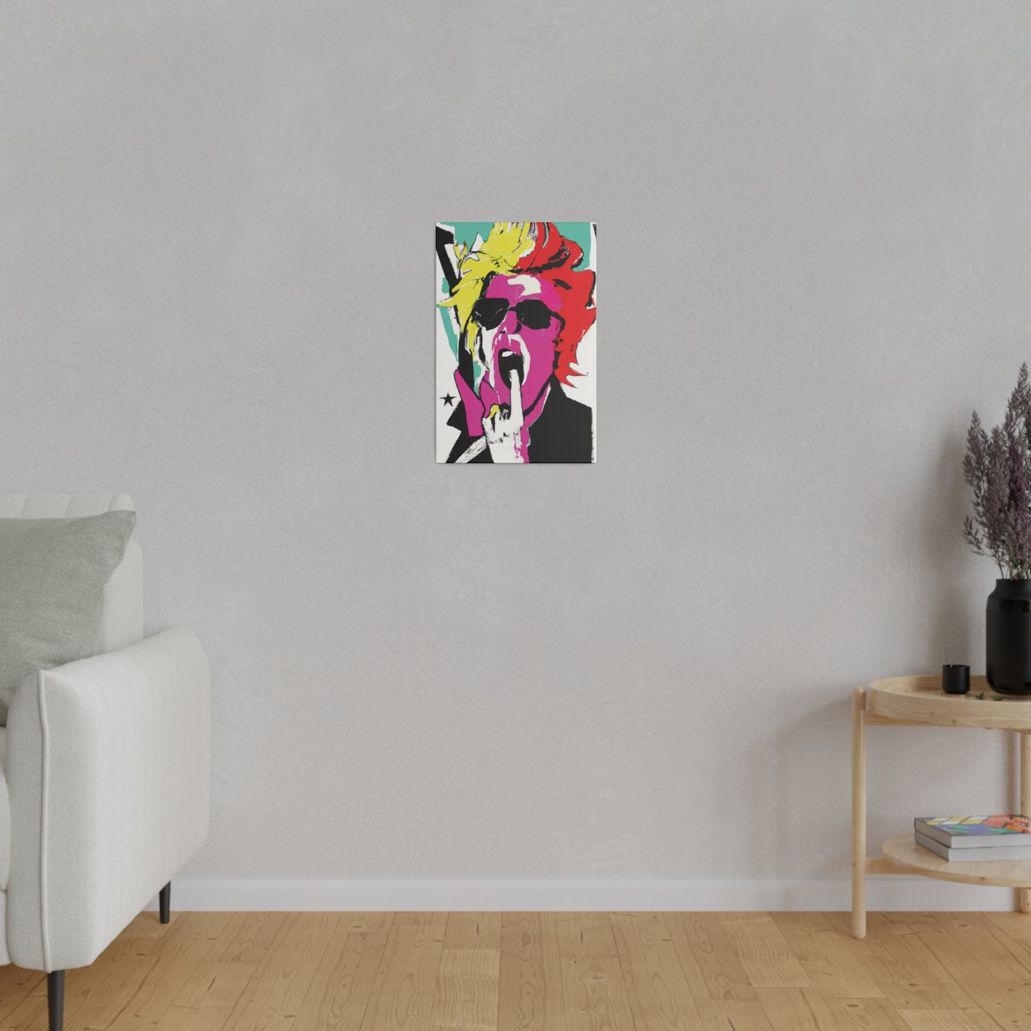 4598A - Rockstar Painting Print | Face | Abstract | Poster | Home Decor | Wall Art | Music Art | Canvas