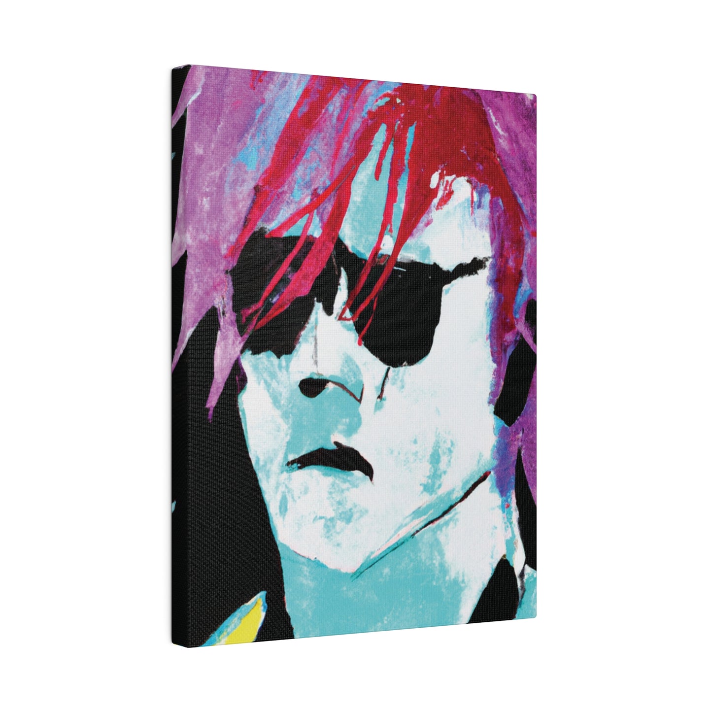 414V - Rockstar Painting Print | Face | Abstract | Poster | Home Decor | Wall Art | Music Art | Canvas