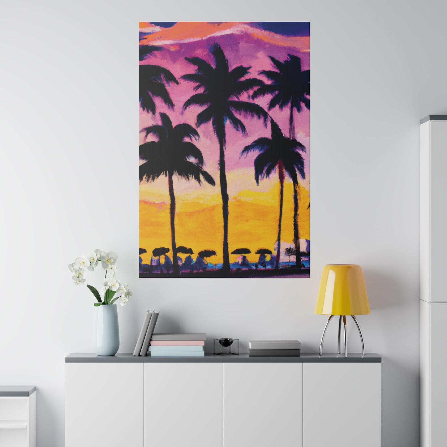 4102I - Miami Beach Sunset Painting Print | Miami | Beach | Sunset | Poster | Home Decor | Wall Art | Canvas