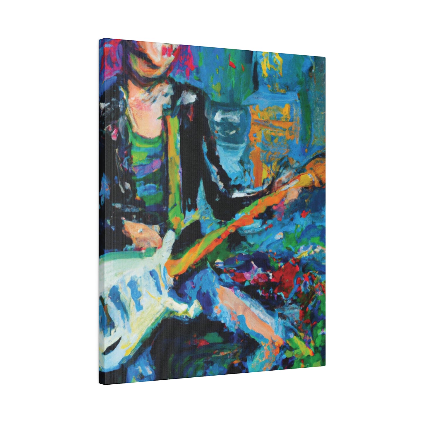 6774A - Rockstar Oil Painting Style Print | Poster | Home Decor | Wall Art | Music Art | Canvas