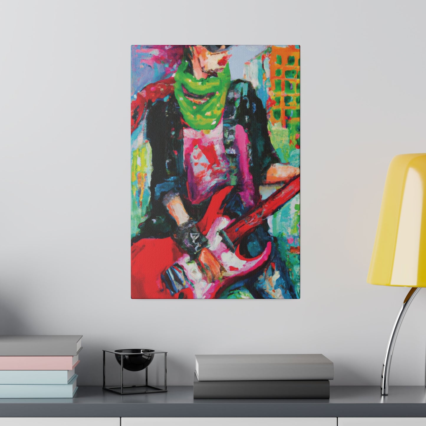 3075J - Rockstar Oil Painting Style Print | Poster | Home Decor | Wall Art | Music Art | Canvas