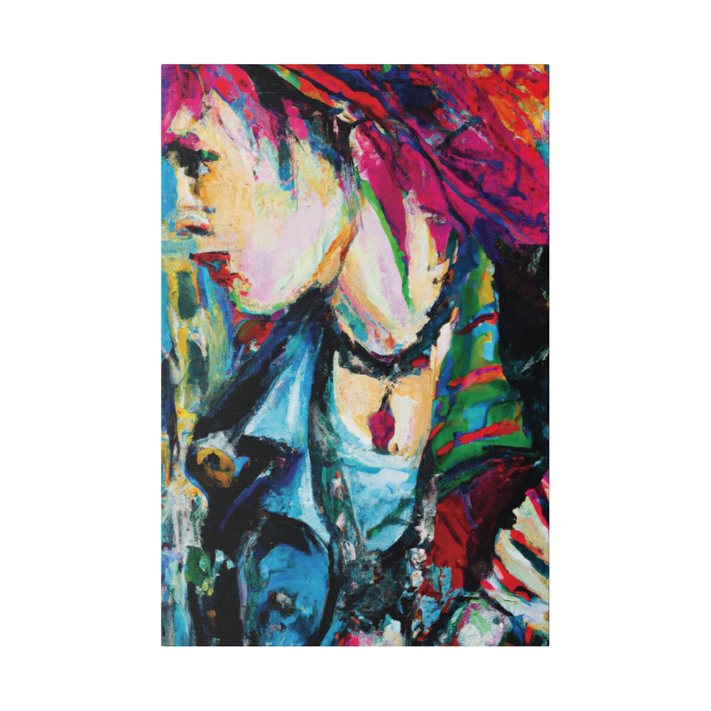 4106Q - Rockstar Oil Painting Style Print | Poster | Home Decor | Wall Art | Music Art | Canvas