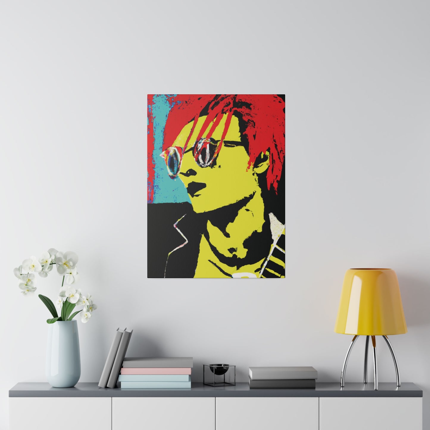 7012P - Rockstar Painting Print | Face | Abstract | Poster | Home Decor | Wall Art | Music Art | Canvas