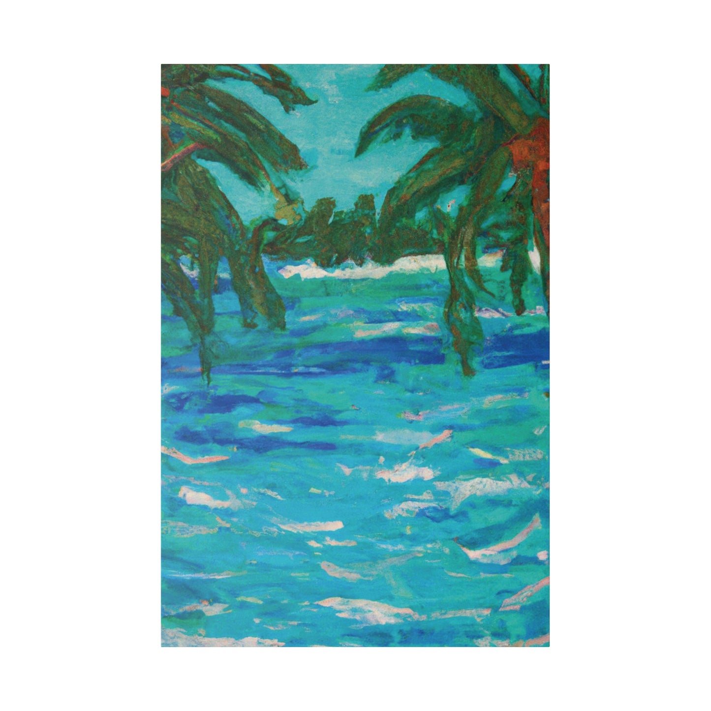 7482U - Bahamas Ocean Painting Print | Bahamas | Ocean | Beach | Poster | Home Decor | Wall Art | Canvas