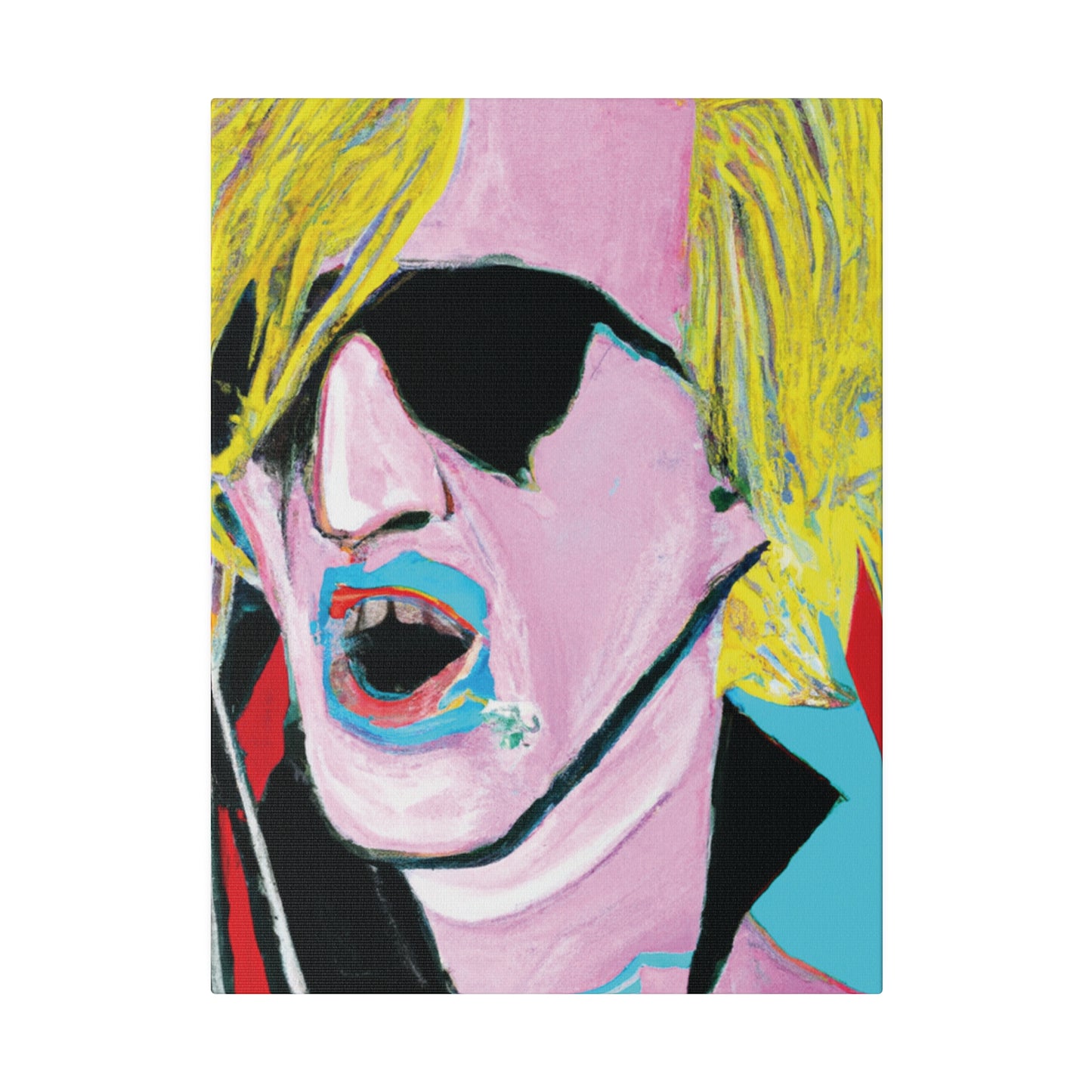 9118C - Rockstar Painting Print | Face | Abstract | Poster | Home Decor | Wall Art | Music Art | Canvas