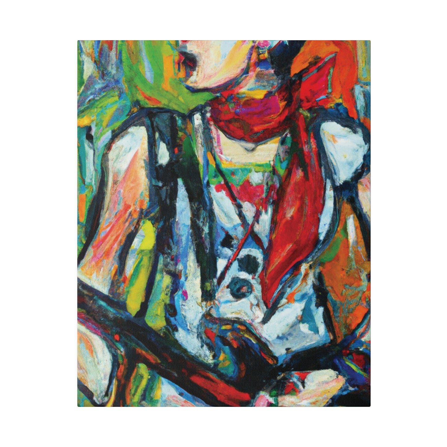 3713A - Rockstar Oil Painting Style Print | Poster | Home Decor | Wall Art | Music Art | Canvas
