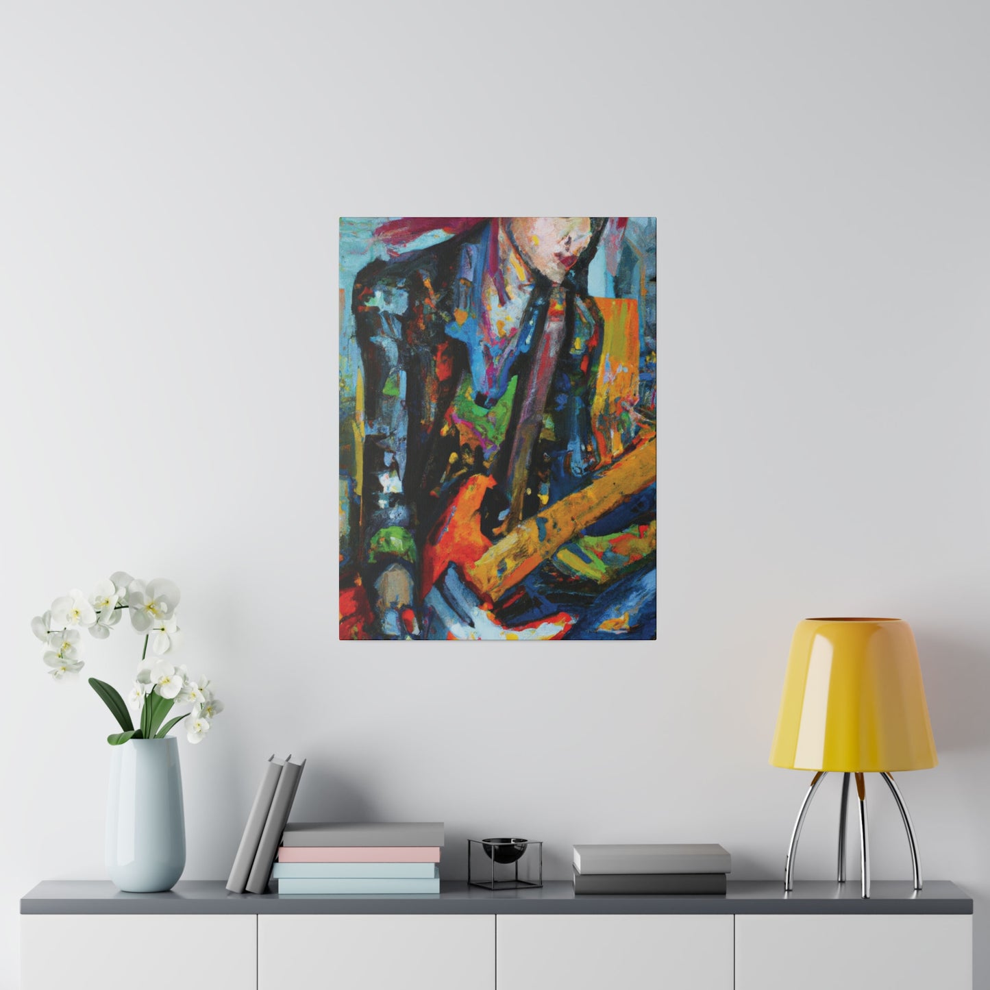 7893K - Rockstar Oil Painting Style Print | Poster | Home Decor | Wall Art | Music Art | Canvas