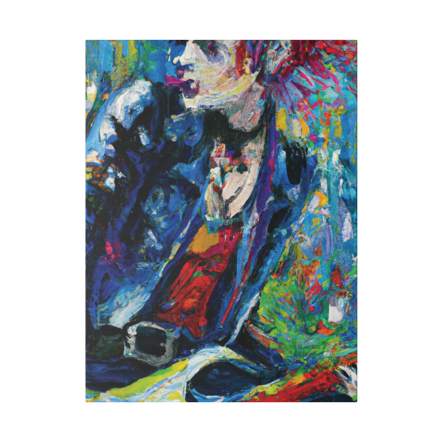 4672G - Rockstar Oil Painting Style Print | Poster | Home Decor | Wall Art | Music Art | Canvas