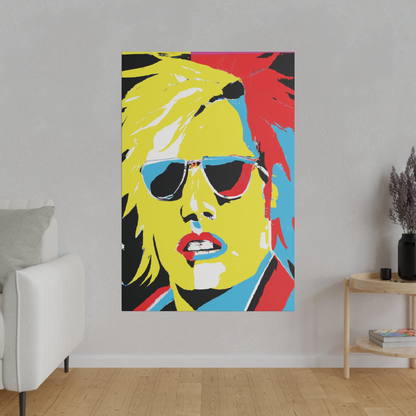 7436R - Rockstar Painting Print | Face | Abstract | Poster | Home Decor | Wall Art | Music Art | Canvas