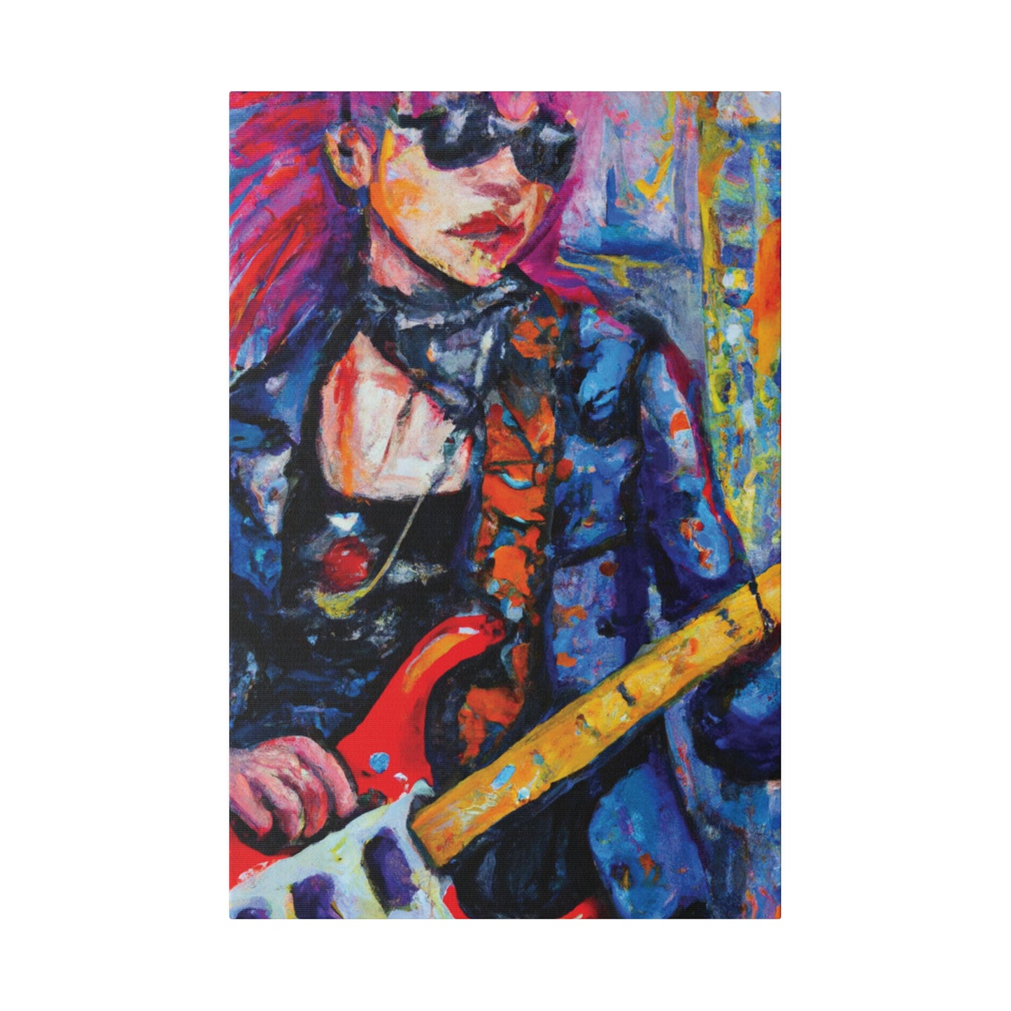 9231K - Rockstar Oil Painting Style Print | Poster | Home Decor | Wall Art | Music Art | Canvas
