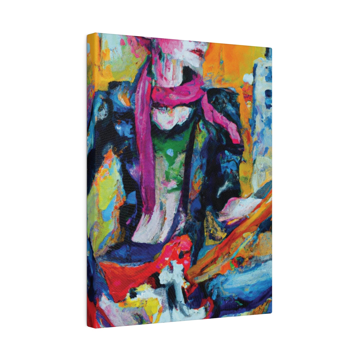 2736R - Rockstar Oil Painting Style Print | Poster | Home Decor | Wall Art | Music Art | Canvas