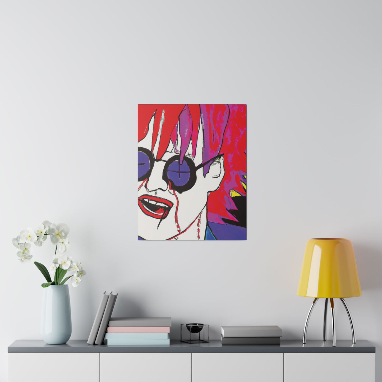 4014Q - Rockstar Painting Print | Face | Abstract | Poster | Home Decor | Wall Art | Music Art | Canvas