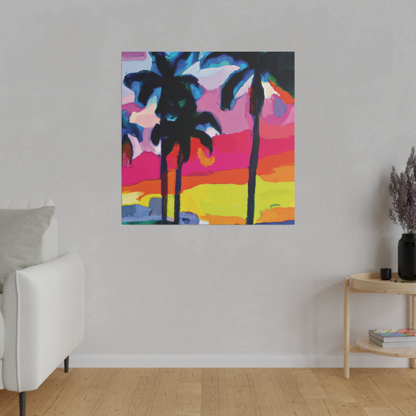 9342C - Miami Beach Sunset Painting Print | Miami | Beach | Sunset | Poster | Home Decor | Wall Art | Canvas