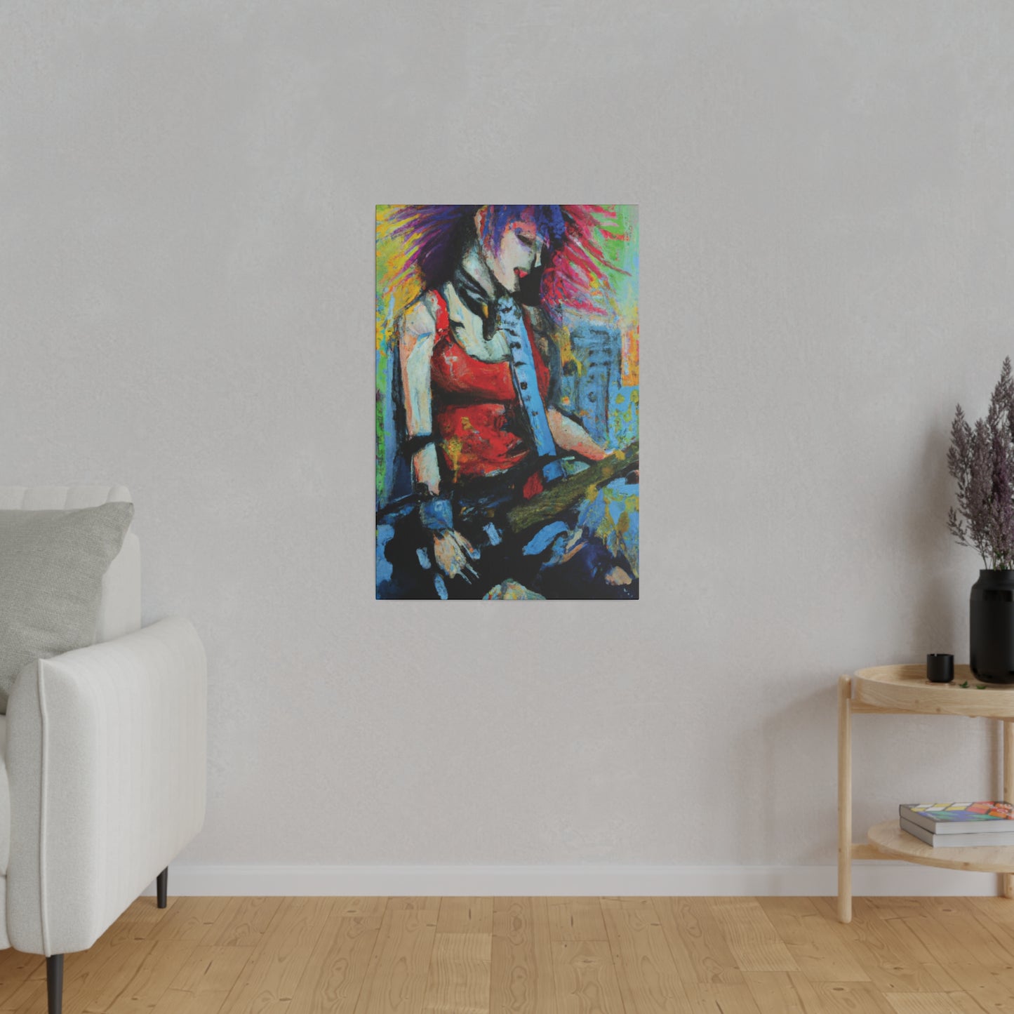 8424V - Rockstar Oil Painting Style Print | Poster | Home Decor | Wall Art | Music Art | Canvas