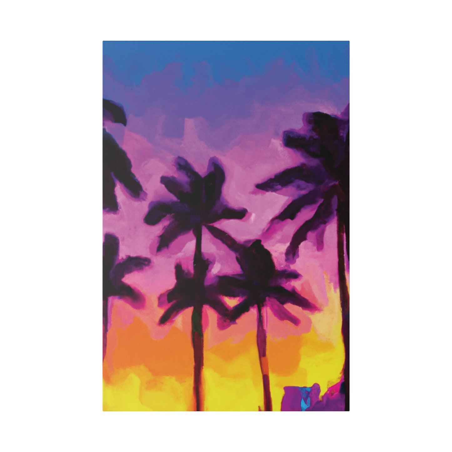 7395T - Miami Beach Sunset Painting Print | Miami | Beach | Sunset | Poster | Home Decor | Wall Art | Canvas