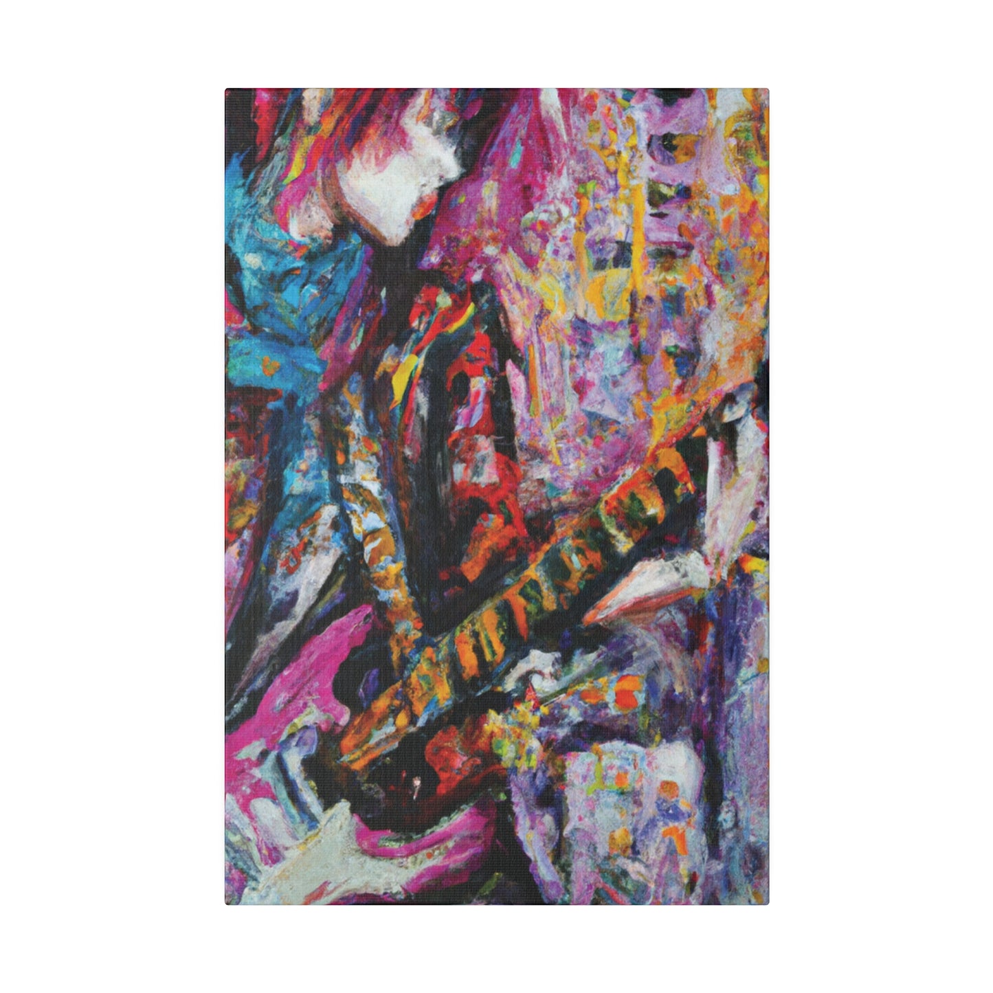 7772X - Rockstar Oil Painting Style Print | Poster | Home Decor | Wall Art | Music Art | Canvas