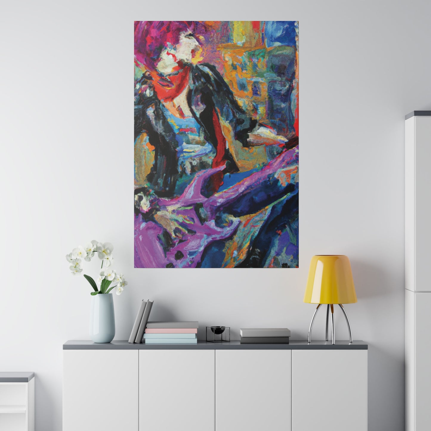 4827X - Rockstar Oil Painting Style Print | Poster | Home Decor | Wall Art | Music Art | Canvas