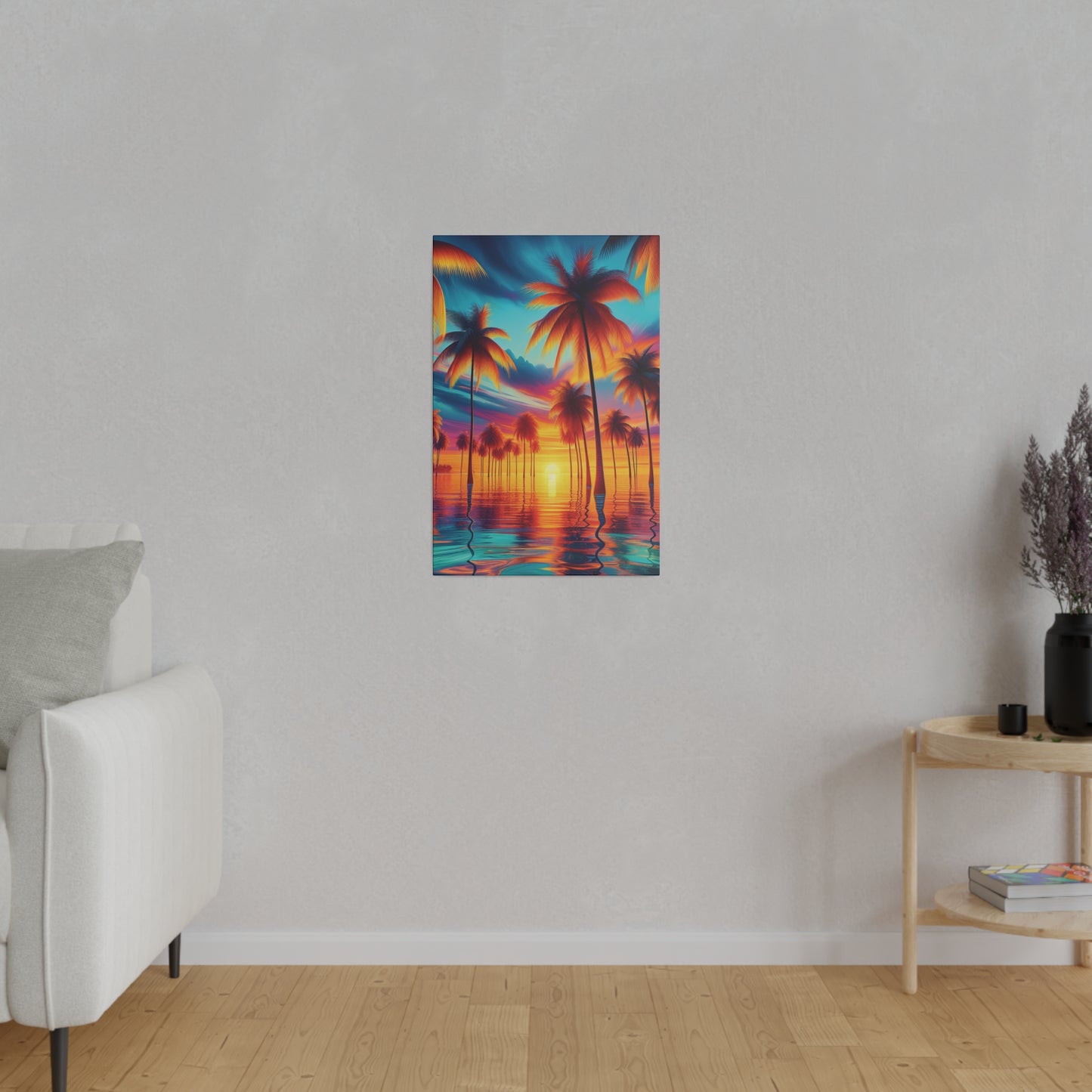 8235F - Miami Beach Sunset Painting Print | Miami | Beach | Sunset | Poster | Home Decor | Wall Art | Canvas