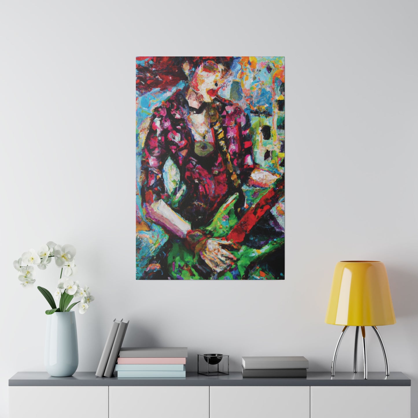 9453F - Rockstar Oil Painting Style Print | Poster | Home Decor | Wall Art | Music Art | Canvas