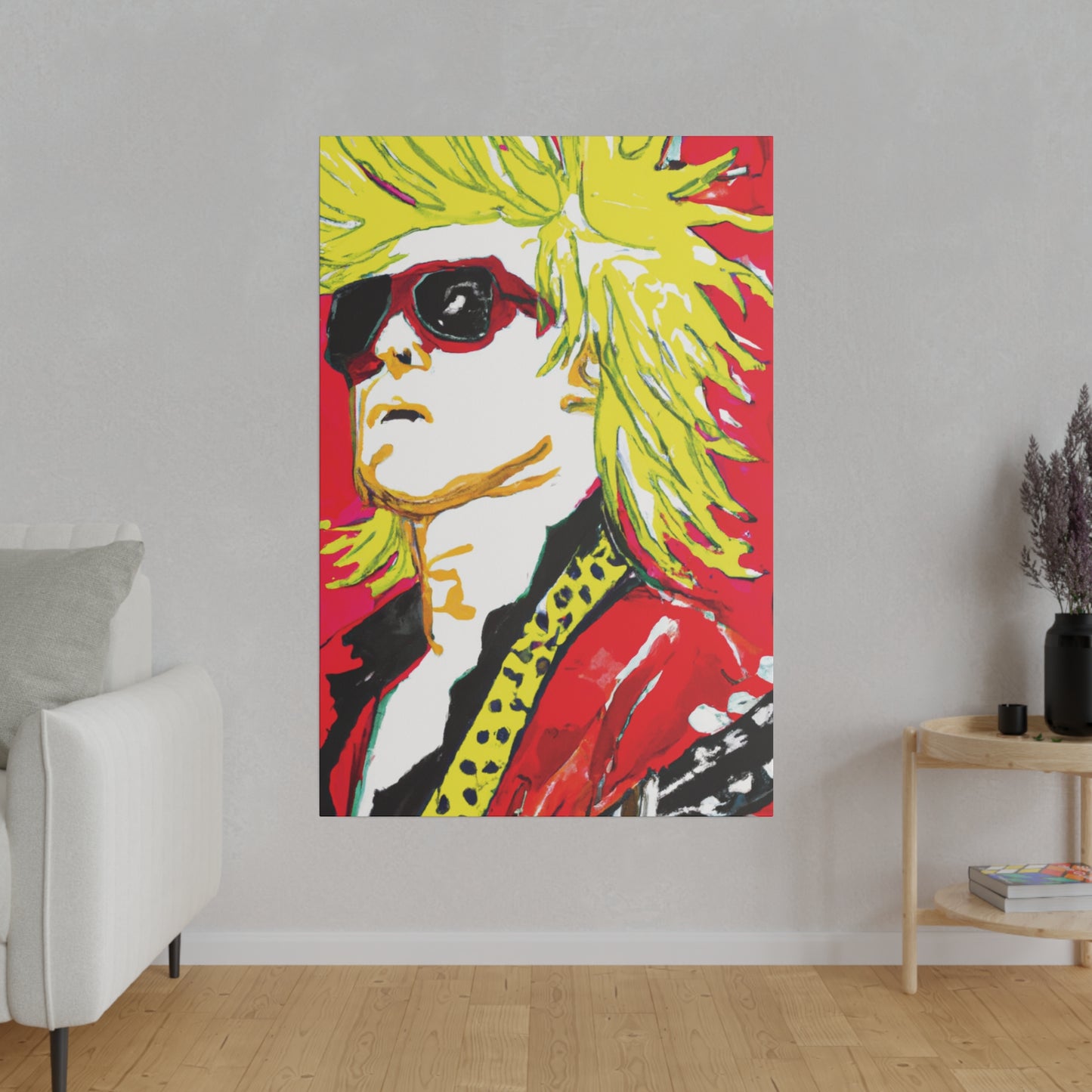 7382Z - Rockstar Painting Print | Face | Abstract | Poster | Home Decor | Wall Art | Music Art | Canvas