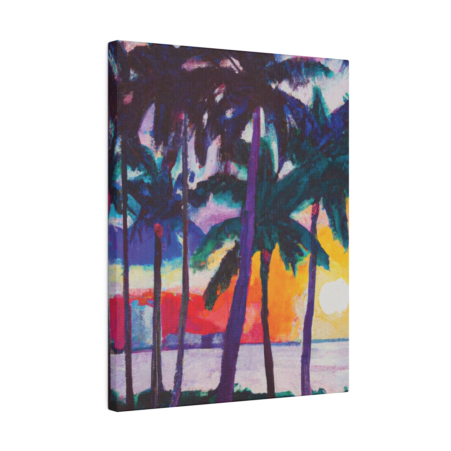 3259X - Miami Beach Sunset Painting Print | Miami | Beach | Sunset | Poster | Home Decor | Wall Art | Canvas
