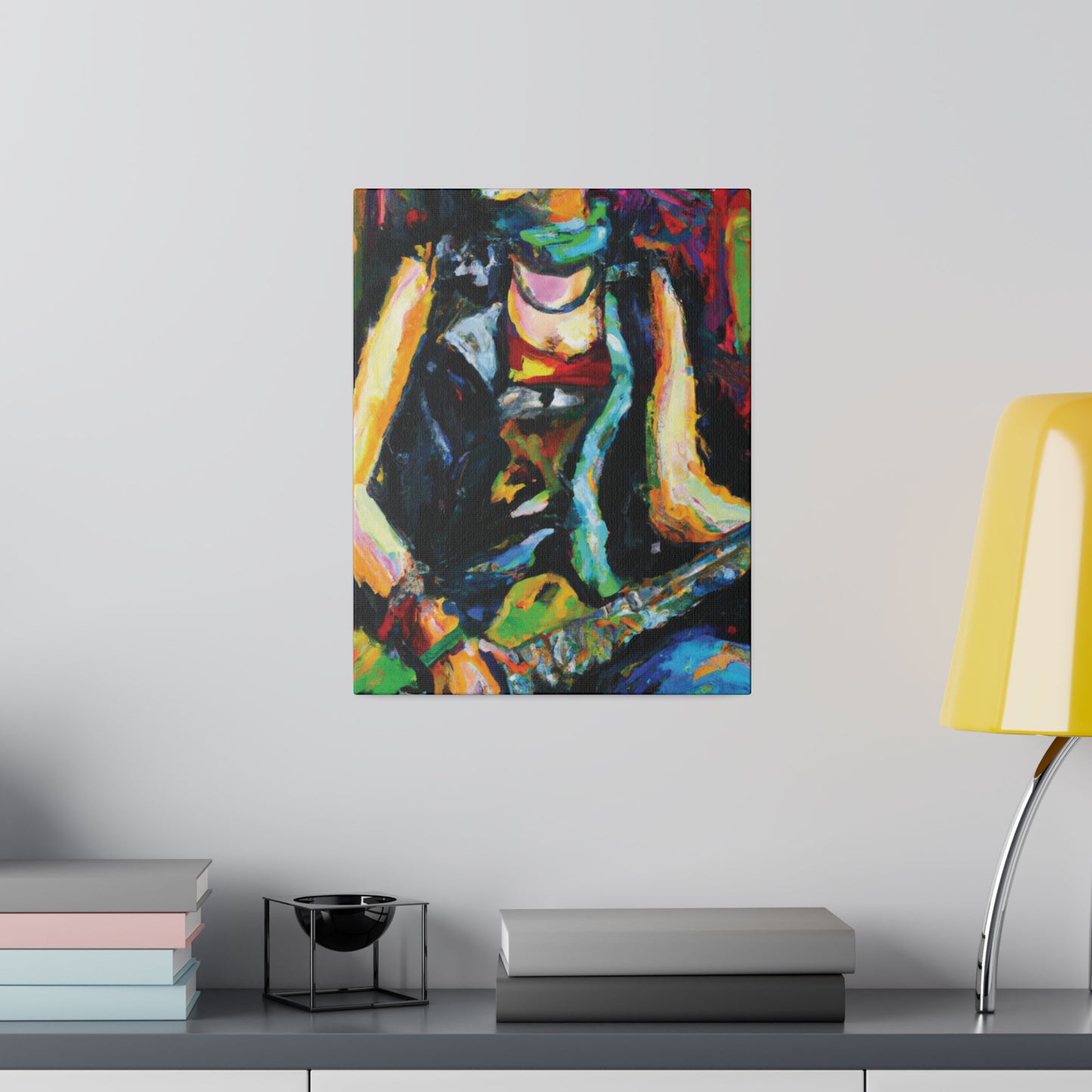 7187Z - Rockstar Oil Painting Style Print | Poster | Home Decor | Wall Art | Music Art | Canvas