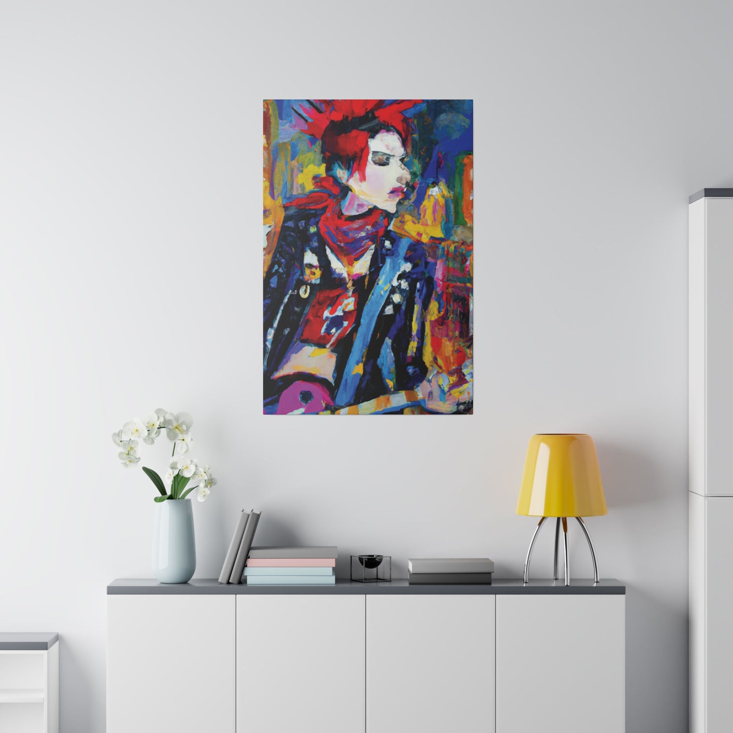 8996X - Rockstar Oil Painting Style Print | Poster | Home Decor | Wall Art | Music Art | Canvas