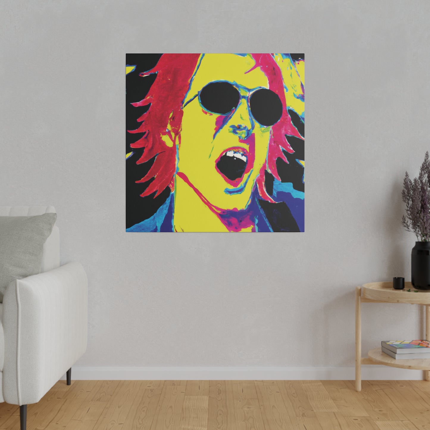 3158P - Rockstar Painting Print | Face | Abstract | Poster | Home Decor | Wall Art | Music Art | Canvas