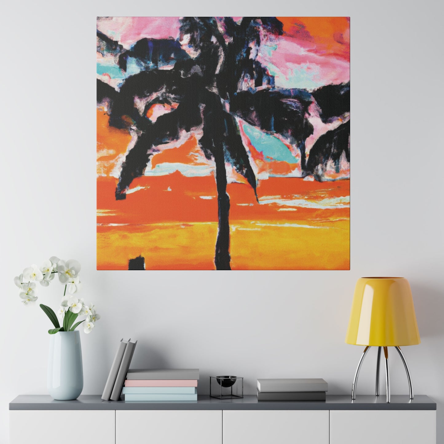 8371S - Miami Beach Sunset Painting Print | Miami | Beach | Sunset | Poster | Home Decor | Wall Art | Canvas